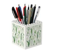 Poadnly Cute Snowdrop Herbs, Pen Pot Pencil Holder for Office Home School, Compact Desk Organiser for Office Stationery