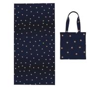 Poadnly Dark Blue And Rose Gold Pink Glittery Stars Starry, 2 in 1 Packable Towel Bag, Beach Towels with Tote Bag for Travel Holiday Camping