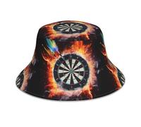 Poadnly Dart Board Printed, Adult Bucket Hat Sun Hat Night Reflective Running Cap Fisherman Hats