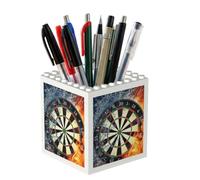 Poadnly Dart Board Printed, Pen Pot Pencil Holder for Office Home School, Compact Desk Organiser for Office Stationery