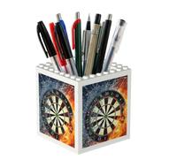 Poadnly Dart Board Target Ice Fire, Pen Pot Pencil Holder for Office Home School, Compact Desk Organiser for Office Stationery
