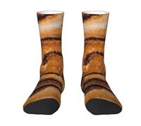 Poadnly Delicious Cinnamon Rolls Bread Pattern,Sports Compression Socks for Unisex, Adult Sports Socks Stockings