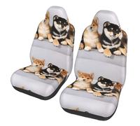 Poadnly Dog Pattern Shiba Inu Shibaken Dog Cute,Car Seat Cover Front Seat Covers/Protectors For Car 2pcs