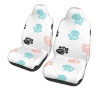Poadnly Dog Paw Print,Car Seat Cover Front Seat Covers/Protectors For Car 2pcs