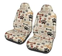 Poadnly Dog Paws And Bones,Car Seat Cover Front Seat Covers/Protectors For Car 2pcs