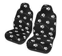 Poadnly Dog Paws Print Style Black,Car Seat Cover Front Seat Covers/Protectors For Car 2pcs