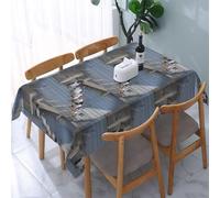 Poadnly Dogs Border Collie Shetland SheepDogs Alaskan, Tablecloth Waterproof Dust-Proof Tabletop Wrinkle Resistant Table Cover - 137 x 183 cm