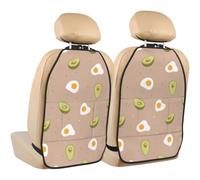 Poadnly Egg And Avocado,2 Pack Car Seat Kick Mats Back Seat Protector Durable Back Seat Organiser