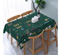 Poadnly Electronic Circuit With Diodes, Tablecloth Waterproof Dust-Proof Tabletop Wrinkle Resistant Table Cover - 137 x 183 cm