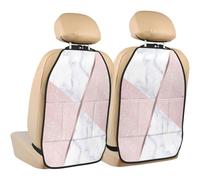 Poadnly Elegant Girly Rose Gold Glitter & White Marble,2 Pack Car Seat Kick Mats Back Seat Protector Durable Back Seat Organiser