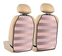 Poadnly Elegant Rose Gold Glitter Blush Pink Stripe,2 Pack Car Seat Kick Mats Back Seat Protector Durable Back Seat Organiser