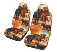 Poadnly Fall Labrador Lab Golden Retriever Dog Thanking,Car Seat Cover Front Seat Covers/Protectors For Car 2pcs