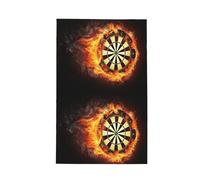 Poadnly Flaming Dartboard Fire Dart Board 3D,Waffle Tea Towels Kitchen Drying Dish Towels Absorbent Dish Cloth 41 x 66 cm