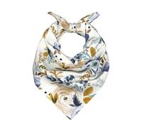 Poadnly Floral Blue Mustard,Bandana Scarf for Men and Women - Stylish & Versatile Bandanas For Neck and Head Wear