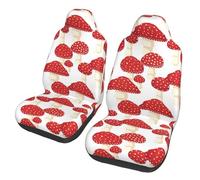 Poadnly Fly Agaric Red Mushrooms Pattern,Car Seat Cover Front Seat Covers/Protectors For Car 2pcs
