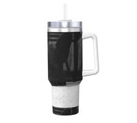 Poadnly French Bulldog,40oz Ice Bully Cup with Handle Lid Straw Stainless Steel Mug Car Coffee Cup