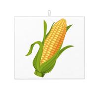 Poadnly Fresh Ripe Corn Cobs Pattern, Dish Drying Mats, Sink Mat Absorbent Dish Drainer Mat For Kitchen Counter 41x46 cm