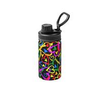 Poadnly Gay Pride Rainbow Print,12 Oz Insulated Water Bottle Stainless Steel Coffee Mug Vacuum Tumbler Water Flask