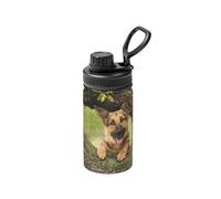 Poadnly German Shepherd Dog Tree,12 Oz Insulated Water Bottle Stainless Steel Coffee Mug Vacuum Tumbler Water Flask