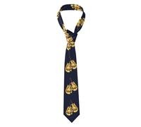 Poadnly Gold Boxing Gloves, Neckties Mens Ties Polyester Novelty Skinny Tie For Wedding Party