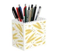 Poadnly Gold Ears Of Wheat And Grains, Pen Pot Pencil Holder for Office Home School, Compact Desk Organiser for Office Stationery