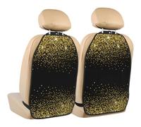 Poadnly Gold Glitter Pattern,2 Pack Car Seat Kick Mats Back Seat Protector Durable Back Seat Organiser