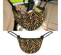 Poadnly Gold Zebra Animal Print, Car Seat Organiser, Drawstring Multi-Purpose Storage Bag for Camping Shopping Travel