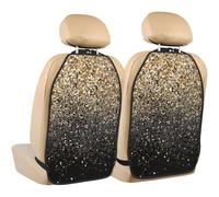 Poadnly Golden Glitter Black Gold Dots,2 Pack Car Seat Kick Mats Back Seat Protector Durable Back Seat Organiser
