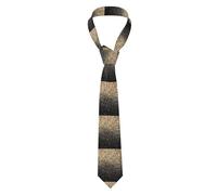 Poadnly Golden Glitter Black Gold Dots, Neckties Mens Ties Polyester Novelty Skinny Tie For Wedding Party
