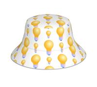 Poadnly Golden Lightbulbs, Adult Bucket Hat Sun Hat Night Reflective Running Cap Fisherman Hats