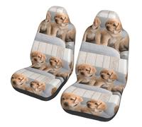 Poadnly Golden Retriever Dogs Puppies Labrador Dogs,Car Seat Cover Front Seat Covers/Protectors For Car 2pcs