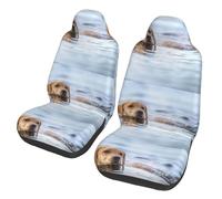 Poadnly Golden Retriever Floating Dogs Pets Labrador,Car Seat Cover Front Seat Covers/Protectors For Car 2pcs