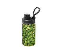 Poadnly Green Brussel Sprout Print,12 Oz Insulated Water Bottle Stainless Steel Coffee Mug Vacuum Tumbler Water Flask