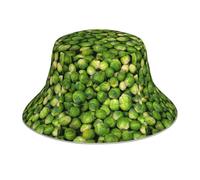 Poadnly Green Brussel Sprout Print, Adult Bucket Hat Sun Hat Night Reflective Running Cap Fisherman Hats