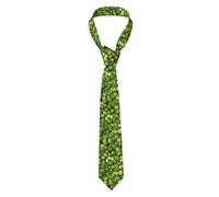 Poadnly Green Brussel Sprout Print, Neckties Mens Ties Polyester Novelty Skinny Tie For Wedding Party