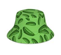 Poadnly Green Ripe Zucchini, Adult Bucket Hat Sun Hat Night Reflective Running Cap Fisherman Hats