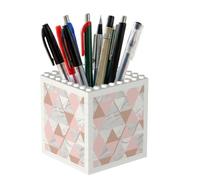 Poadnly Grey And Pink Rose Gold Marble Diamond, Pen Pot Pencil Holder for Office Home School, Compact Desk Organiser for Office Stationery