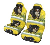 Poadnly Happy Bernese Mountain Dog,Car Seat Cover Front Seat Covers/Protectors For Car 2pcs