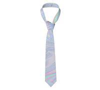 Poadnly Holographic Iridescent Color Wrinkled Foil, Neckties Mens Ties Polyester Novelty Skinny Tie For Wedding Party