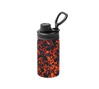 Poadnly Lava Melting Rocks Red Black,12 Oz Insulated Water Bottle Stainless Steel Coffee Mug Vacuum Tumbler Water Flask