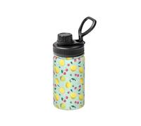 Poadnly Lemon Cherry Fruit,12 Oz Insulated Water Bottle Stainless Steel Coffee Mug Vacuum Tumbler Water Flask