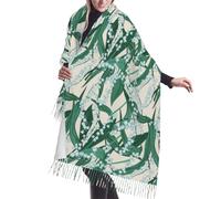 Poadnly Lily Of The Valley, Large Soft Cashmere Feel Shawls Wraps Women Fringed Scarf Light Stole 196x68 cm