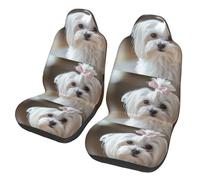 Poadnly Lovely Maltese Dog Printed,Car Seat Cover Front Seat Covers/Protectors For Car 2pcs