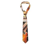 Poadnly Magic Electric Guitar Music, Neckties Mens Ties Polyester Novelty Skinny Tie For Wedding Party