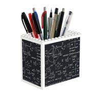 Poadnly Mathematical Seamless With Geometric Shapes Formulas, Pen Pot Pencil Holder for Office Home School, Compact Desk Organiser for Office Stationery