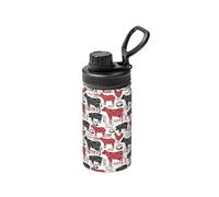 Poadnly Meat Cuts Diagrams Butcher Shop,12 Oz Insulated Water Bottle Stainless Steel Coffee Mug Vacuum Tumbler Water Flask