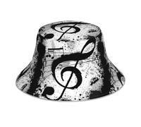Poadnly Music Note, Adult Bucket Hat Sun Hat Night Reflective Running Cap Fisherman Hats