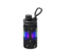 Poadnly Music Note Colorful Musical Notes 3D Printing,12 Oz Insulated Water Bottle Stainless Steel Coffee Mug Vacuum Tumbler Water Flask