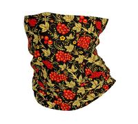 Poadnly Neck Gaiter, Headband Neck Warmer Face Cover Tube Half Face Mask Scarf Balaclava,Traditional Russian Cranberry