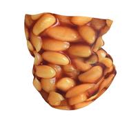 Poadnly Neck Gaiter Soft Face Cover Neck Warmer Tube Half Face Mask Scarf Balaclava,Baked Beans